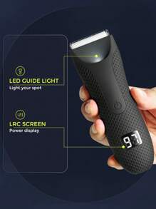 Recortadora corporal y masculina para hombres, recortadora de barba, cabello, Body y vello íntimo, cabezales de cuchilla de cerámica reemplazables y base de carga USB, maquinilla de afeitar de higiene masculina, recortadora con indicador de nivel de batería. Nuevo afeitadora corporal 2024, regalos para amantes.