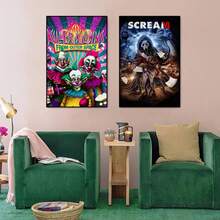 2 件帆布墙画、音乐专辑艺术画 - 电影海报、艺术品壁画，可作为礼物、卧室、办公室、客厅、咖啡厅、酒吧、墙壁装饰、家庭影院装饰、万圣节音乐节装饰，无框架 - 彩色 - 查看 18