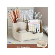 Spacious 5-Compartment Desk Organizer – Sleek, Multifunctional Storage Box For Efficient Office Or Home Use - Multicolor - View 1