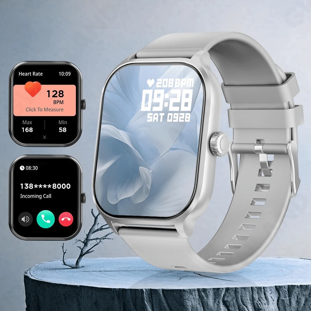 MixtataDi Smart Watch, Wireless Calls/Dialing, Multi-Sport Modes, Call Reminder And Rejection, Message Reminder Viewing, Multiple APP Reminders, Suitable For Men And Women, Sports Watch, Custom Wallpaper, Compatible With Ios/Android - Bạc - Xem 1
