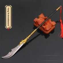 2024 Nuevo artículo, modelo de arma fría de la era de los Tres Reinos del antiguo este de Asia, decoración de modelo de arma metálica grande, regalo de cumpleaños, adorno de festival - Multicolor - Ver 12