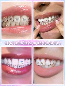 novani 泛用DIY牙齒珠寶寶石套裝，專業時尚牙齒寶石套裝，精美的寶石套裝。 - 彩色 - 查看 6