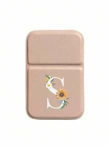 1pc Mini Pink Flower White Letters Foldable Portable Makeup Mirror,Letters Of A-Z Makeup Mirror With Bracket, Travel Mirror, Beauty Products, Desktop Makeup Mirror, Rectangular Desktop Compact Mirror Foldable Small Minimalist Makeup Mirror, Travel Portable Makeup Mirror For Women's Gift - The Best Gift For Mom And Teacher