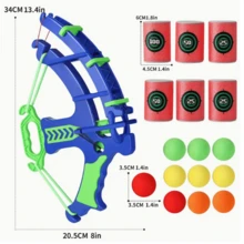 Đồ chơi thực hành mục tiêu đạn mềm cho bé trai, Đồ chơi thực hành bắn súng giáo dục với đạn mềm - Màu xanh lam - Xem 4