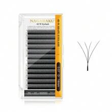 1pc NAGARAKU 4D W Lashes 0.07 C/D Premade 4D W Fan Lash Extensions Natural Soft Black/Brown W Style Lashes Faux Mink Individual Lashes Send In Random Packaginglash Clusters,Eyelash Clusters,Individual Eyelashes,Lashes,Fake Lashes - D - View 10