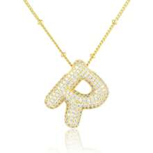 女士首字母项链 金色字母项链 - 金色 - 查看 25