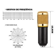 Bm800 Professional Condenser Microphone Podcast Recording - màu đen - Xem 5