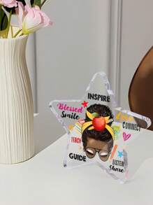 1 件女士教师感谢礼物，亚克力星形牌匾，返校礼物，适合办公室桌面装饰、圣诞派对装饰、生日装饰，感恩节、圣诞节、教师节、退休日的完美礼物 - 彩色 - 查看 6