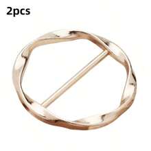 2 piezas/5 piezas Anillo de clip de bufanda de seda Clip de corbata para camiseta de mujer Clip de metal de moda Clip de anillo de prenda Clip de empaquetado de anillo