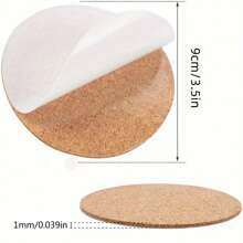 10pcs Cork Coasters For Diamond Painting, 3.5 Inches (Thick: 0.078") And 3.5 Inches (Thick: 0.039") Adhesive Cork Sheets For DIY Diamond Art Coaster, Blank Cork Pads For Adults' Craft Accessoriescraft Kit,Arts And Crafts Kids,Diy Kit - Multicolor - View 4