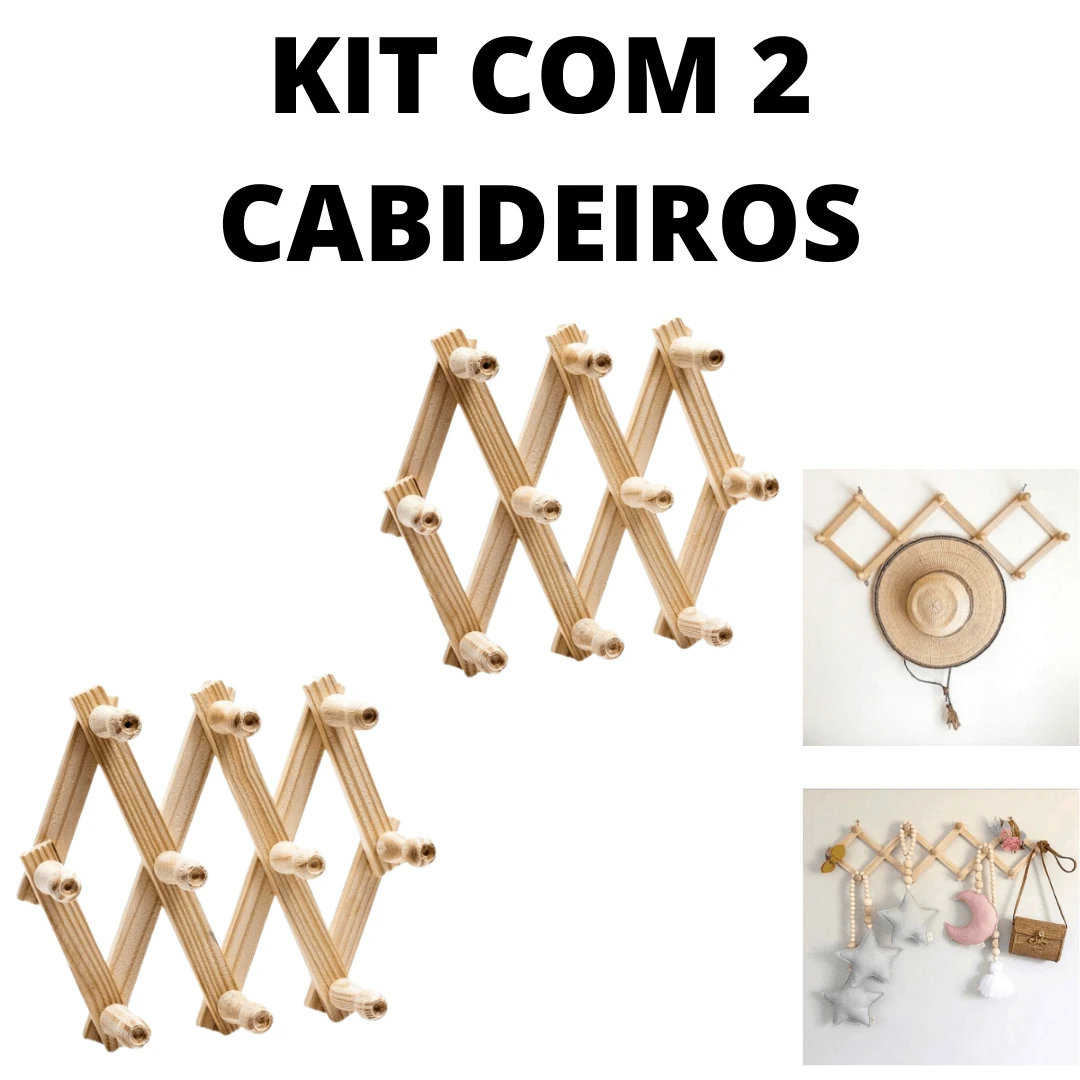 Bộ sản phẩm gồm 2 móc treo bằng gỗ xếp accordion 10 chốt có thể thu vào và điều chỉnh được, đồ trang trí tường Halloween, trang phục Halloween, đồ trang trí mùa thu, đồ trang trí lễ hội - Rỉ Nâu - Xem 1