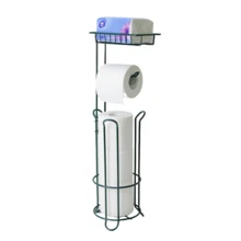 Iron Art Vertical Paper Towel Rack, Household Bathroom Moisture-Proof Toilet Paper Storage Rack, Floor Standing Paper Storage Rack - Multicolor - View 8