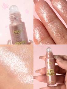 HECI BEAUTY HECI BEAUTY Roller Liquid Body Highlighter,1pc Glitter Face Contour Highlight Brightening Makeup Illuminating Cosmetic, Pearl Highlighter For Full Body,Sexy Beauty Highlight Oil Cosmetics For Beach,Glass Roller Bottles Leak Proof Massage Roller Ball Bottles,Suitable For Students Returning To School