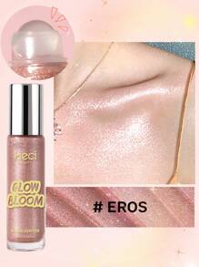 HECI BEAUTY HECI BEAUTY Roller Liquid Body Highlighter,1pc Glitter Face Contour Highlight Brightening Makeup Illuminating Cosmetic, Pearl Highlighter For Full Body,Sexy Beauty Highlight Oil Cosmetics For Beach,Glass Roller Bottles Leak Proof Massage Roller Ball Bottles,Suitable For Students Returning To School