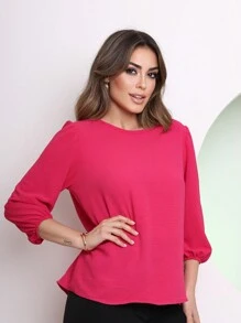 Women Blouses - Hot Pink - View 5