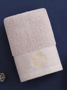 1 pieza Toalla bordada con corona, suave y absorbente - Adecuada para baño, gimnasio, hotel, uso diario. Excelente para regalos de Navidad, Halloween, Acción de Gracias, decoración del baño del hogar, decoración de otoño, de vuelta a la escuela para salón de belleza, baño del hogar