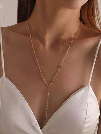 قلادة حبلية هندسية بسيطة