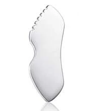 1pc Stainless Steel Gua Sha Facial Tools Metal Detail Gua Sha Stone Body Lymphatic Drainage Massager Face Guasha Face Sculpting Tool Skin Care - Multicolor - View 1