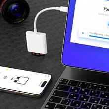 Lector de tarjetas de memoria 2 en 1 para tarjetas SD/TF para la serie completa iPhone15, Samsung S24/S23/S22, Huawei Pura70 - Blanco - Ver 2