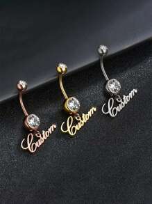 Khuyên rốn đính đá Cubic Zirconia thời trang này có thể được khắc tên tiếng Anh theo yêu cầu, thanh lịch và quyến rũ, là món quà trang sức tinh tế dành tặng bạn bè trong các dịp sinh nhật và ngày lễ. Được làm từ thép không gỉ, sản phẩm mang vẻ đẹp cổ điển và trường tồn. Chúng tôi cũng cung cấp các loại khuyên rốn, vòng chân và dây chuyền eo được thiết kế theo yêu cầu, mang phong cách đường phố năng động. - vàng vàng - Xem 4