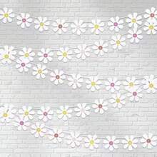 Party Supplies For Daisy Birthday Shower Wedding Home Classroom Decorations - Small Daisy Wreath Line Up Banner - View 5