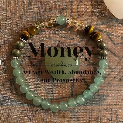 1pc Natural Citrine Tigers Eye Crystal Bracelet For Women Summer Beaded Bangles Money Gifts For Boyfriend Dad 50th Birthday