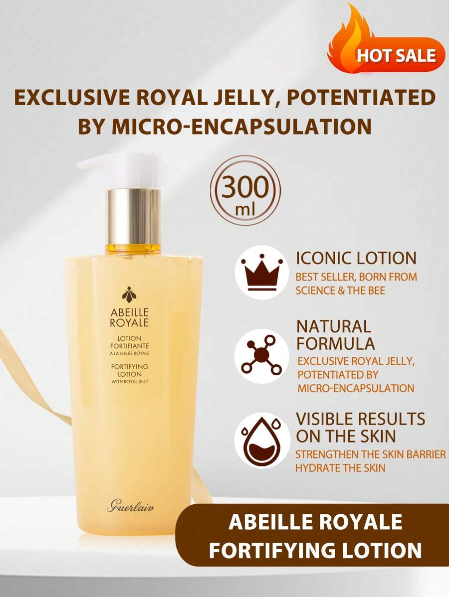 Guerlain ABEILLE ROYALE 蜂王浆强化乳液 300ml 这款有效、增强感觉的配方由 98% 的天然成分组成。适合所有皮肤类型，甚至敏感肌肤，可重置皮肤，使其恢复最佳状态。 - 爽膚水 - 查看 1
