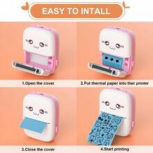 热敏打印机贴纸纸，57x30mm 自粘卷，适用于 PAPERANG 和迷你无线移动即时打印机 - 彩色 - 查看 4