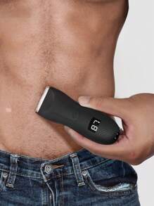 Recortadora corporal y masculina para hombres, recortadora de barba, cabello, Body y vello íntimo, cabezales de cuchilla de cerámica reemplazables y base de carga USB, maquinilla de afeitar de higiene masculina, recortadora con indicador de nivel de batería. Nuevo afeitadora corporal 2024, regalos para amantes.