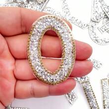 26 Miếng A-Z Bạc Chữ Màu Trắng Kim Cương Giả Nhựa Chữ Bạc Trắng Kim Cương Giả Lấp Lánh Miếng Dán Kim Cương Thích Hợp Cho Trang Trí Quần Áo, Giày Và Mũ - Bộ 26 miếng chữ A-Z bạc trắng - Xem 11