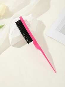 1 pezzo Spazzola per capelli in plastica, spazzola per acconciatura, pettine per lisciare i capelli, pettine per pettinatura di precisione adatto per le donne, spazzola per capelli/pettine, spazzola per capelli in nylon a tre file, utilizzata per la cura del retro, arricciatura delle radici per aumentare il volume dei capelli e la cura dei capelli, massaggio del cuoio capelluto, spazzola per capelli, pettine, strumenti per capelli, prodotti e accessori per capelli per barbieri, saloni di bellezza, articoli essenziali da viaggio, articoli essenziali per il ritorno a scuola, articoli essenziali per le vacanze, accessori per capelli per le donne