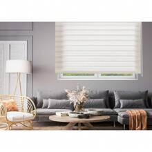 Ecommerc3 Custom Night And Day Roller Blind Size 115x180 - Night And Day Blind Fabric Size 112x175 - Night And Day Blind Easy Installation Beige - 米色 - 查看 6