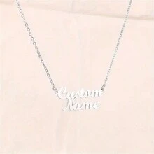 Collar personalizado con nombre personalizado - Acero inoxidable, fuente personalizable, perfecto para regalos del Día de la Madre y del Día del Amor