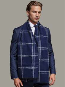 1 Stück Herren einfarbiger Schal mit Quasten, vielseitiger langer Umhang Schal für Winteroutfits, Anzug Accessoire und Geschenk - Verschiedenfarbig - Übersicht 5