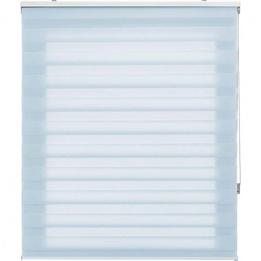 Ecommerc3 Custom Night And Day Roller Blind Size 155x180 - Night And Day Blind Fabric Size 152x175 - Night And Day Blind Easy Installation Beige - Royal Blue - View 1