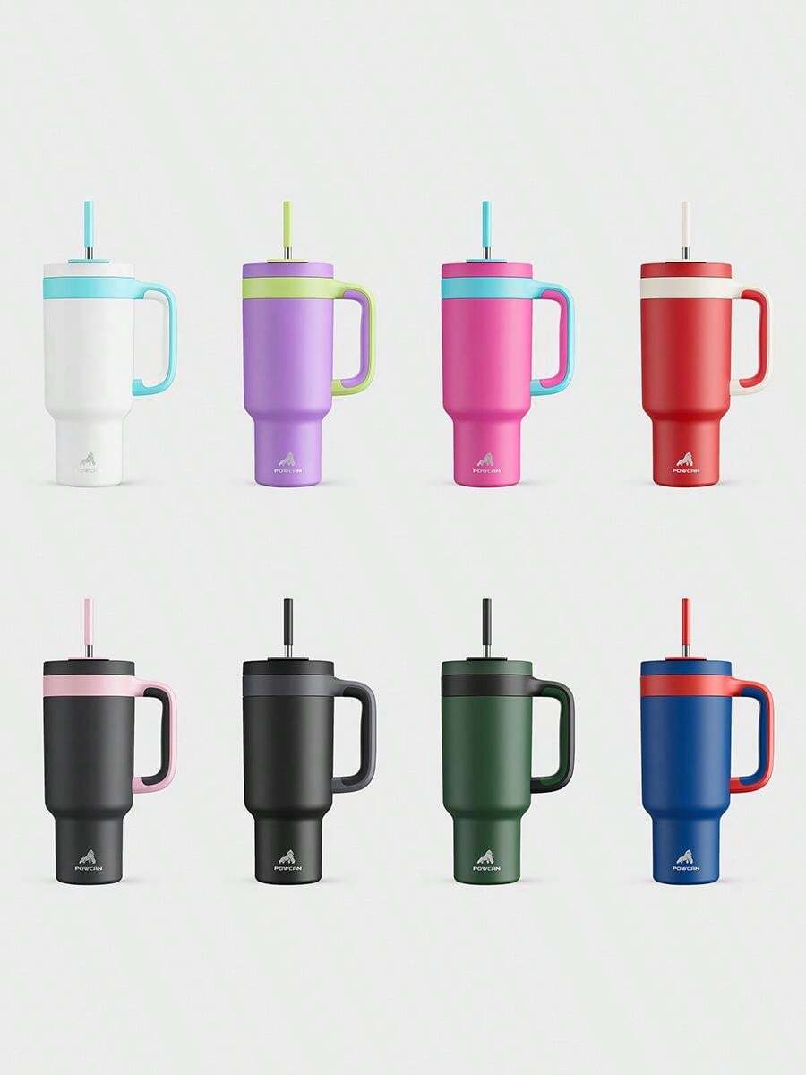 Vidéos sur Quel est Gobelets en acier inoxydable personnalisés isolés sous vide 40oz en gros, mugs de voyage en poudre avec poignée et paille