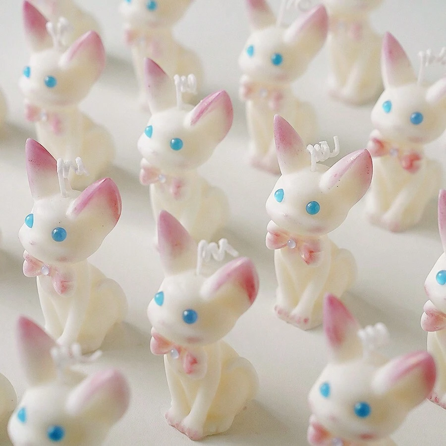 1 nến sáp thơm hình mèo/chó tiên dễ thương, nến thơm, máy khuếch tán hương thơm xung quanh nến trang trí thủ công, trang trí phòng, quà tặng - Nhiều màu - Xem 1