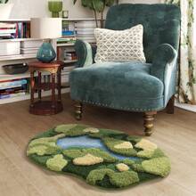 Moss Bath Mat, Ultra Thick Soft Green Bathroom Rug, Water Absorbent Non Slip Microfiber Bath Rugs For Bathroom Floor, Shower, Sink, Bedroom, 20"X32" - Rêu xanh - Xem 2