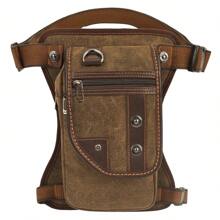 KAUKKO Vintage Canvas Leg Bag For Men Women Perfect For Cycling, Motorcycling And Hiking - KHAKI-02 - Xem 1