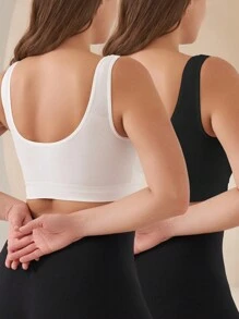 2PCS/Set Plus Seamless Wireless Sports Bras - Multicolor - View 3