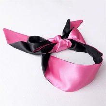 1 Stück Satin Augenmaske Schlafmaske, schwarze Satin-Augenmaske, Augen-Blindfold-Schlafmaske