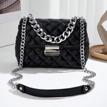 Summer Ladies' Pu Crossbody Bag, Casual Style With Large Capacity Suitable For Shopping, Dating And Office Workers., Bags Ladies Elegant - Black - View 6