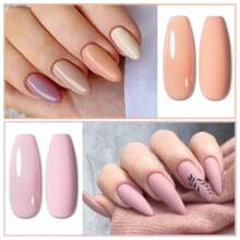 6pcs Gel Nail Polish Set Summer Nails Nude Pink Solid Color Gel Polish Set, 8ML Semi Permanent Nail Polish Varnish Soak Off UV LED Gel Nail Glue Manicure Kit Nail Supplies Nail Art DIY Home Salon Gifts For Women - Nhiều màu - Xem 3