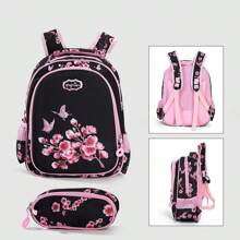 2 pièces Set de sacs à dos pour étudiants, sac à dos imprimé football pour garçons et filles, sac à livres de grande capacité pour étudiants + trousse à crayons, sac à dos pour la rentrée scolaire pour les fournitures scolaires