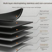 Móc treo tường bằng nhôm Space màu đen, móc treo khăn phòng tắm, móc treo cửa phòng khách, móc treo tường dày, móc treo khăn - màu đen - Xem 4