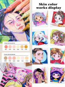 72/48/24/12 色丙烯马克笔，液体软头，学生用，不透明，可堆叠颜色，高品质水彩笔，DIY 美术用品 - 丙烯馬克筆 - 查看 11