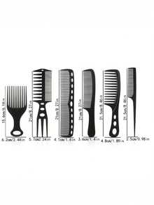 Set de peines antiestáticos para peluquería, desenredador portátil y herramienta de cuidado del cabello para uso en peluquería en el hogar, antiestático, peine para peinado doméstico, Set de 6 peines de paja de trigo, color rosa, cepillo/cabello - Multicolor - Ver 4