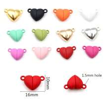 5-20Pairs Heart Shaped Magnetic Clasps Connector DIY Jewelry Making Accessories Findings For Couple Necklace Bracelet - Heart Magnetic Clasp - View 4