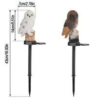 1 件高品质树脂太阳能鹰花园灯，节能，方便开/关，可拆卸灯具，非常适合花园、露台、草坪装饰、节日、万圣节、假日 - 彩色 - 查看 8