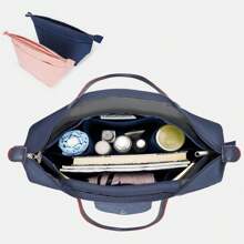 S M L Felt  Insert Bag Organizer Makeup Sling Organizer Travel Inner Purse Tote Shopping Bag Shaper For  Shoulder - Navy Blue - View 8